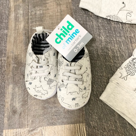 Infant Boys Hoodie Pant Shoe Outfit Set - Picture 2 of 3